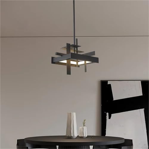 DRFGHK Kronleuchter Schwarz Metall Esszimmer Salon Schlafzimmer Beleuchtungskörper Veränderbar Dimmbar,Modern von DRFGHK