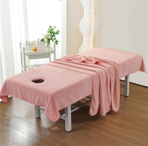 DRFGHK Mikrofaser Massageliege Laken Waschbares Handtuch Weiches Massagetücher Massagetischbezug mit Loch Bezug, für Massageliege, Schönheitsbett Spa, Schönheit(Pink,200cmx100cm-Wit DRFGHK Mikrofaser Massageliege Laken Waschbares Handtuch Weiches Massagetücher Massagetischbezug mit Loch Bezug, für Massageliege, Schönheitsbett Spa, Schönheit(Pink,200cmx100cm-Wit von DRFGHK