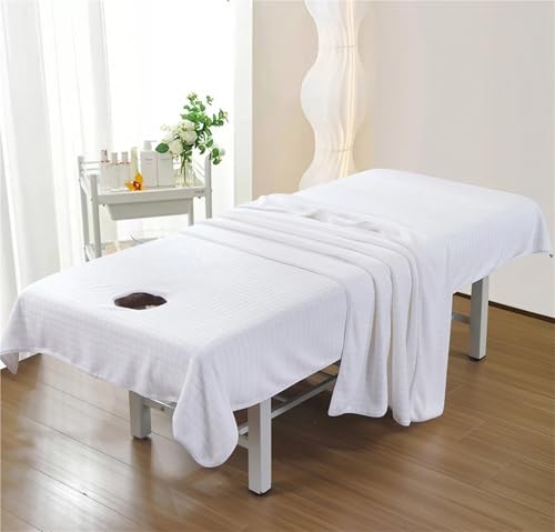DRFGHK Mikrofaser Massageliege Laken Waschbares Handtuch Weiches Massagetücher Massagetischbezug mit Loch Bezug, für Massageliege, Schönheitsbett Spa, Schönheit(White,200cmx100cm-Wi DRFGHK Mikrofaser Massageliege Laken Waschbares Handtuch Weiches Massagetücher Massagetischbezug mit Loch Bezug, für Massageliege, Schönheitsbett Spa, Schönheit(White,200cmx100cm-Wi von DRFGHK