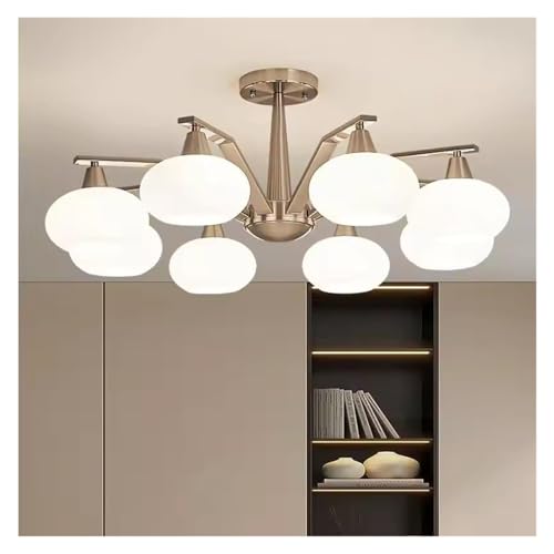 DRFGHK Moderne Lustre Metall LED Kronleuchter Beleuchtung Wohnzimmer Esszimmer Dekor LED Pendelleuchten Schlafzimmer Hängeleuchte Leuchte (3 Köpfe) von DRFGHK