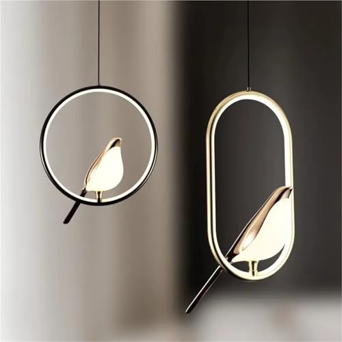 DRFGHK Nordic Creative Magpie Pendelleuchten Licht Luxus Postmoderne Persönlichkeit Hängelampe Arbeitszimmer Schlafzimmer Nachttisch Led Kronleuchter,Modern von DRFGHK