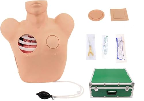 DRFGHK Patient Care Simulator, Thoracentesis and Drainage Model, Thoracentesis Training Manikin, PVC Anatomical Model, Pneumothorax and Liquid Chest Closed Drainage Operation Training Teaching Model. DRFGHK Patient Care Simulator, Thoracentesis and Drainage Model, Thoracentesis Training Manikin, PVC Anatomical Model, Pneumothorax and Liquid Chest Closed Drainage Operation Training Teaching Model. von DRFGHK