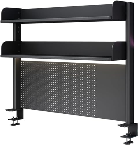 DRFGHK Schreibtisch-Organizer-Regal zum Anklemmen, Erweiterung, Stecktafel-Arbeitsplatz, Computerzubehör für Büro, Sichtschutz, Gaming-Schreibtisch, Klemm-On-Schreibtisch-Regalsystem, 50 cm, 31,5 cm von DRFGHK