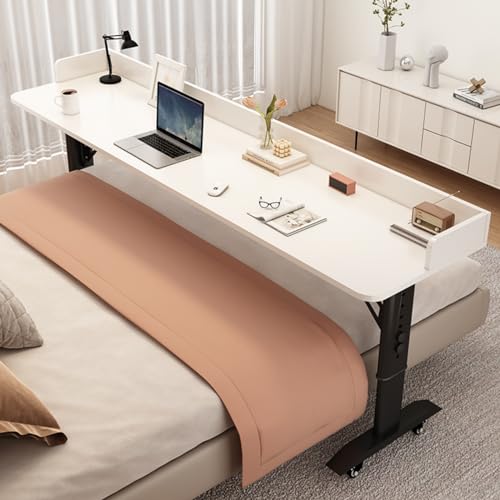 DRFGHK Schreibtisch aus Massivholz mit Rollen, höhenverstellbar, Computer für Bett DRFGHK Schreibtisch aus Massivholz mit Rollen, höhenverstellbar, Computer für Bett von DRFGHK