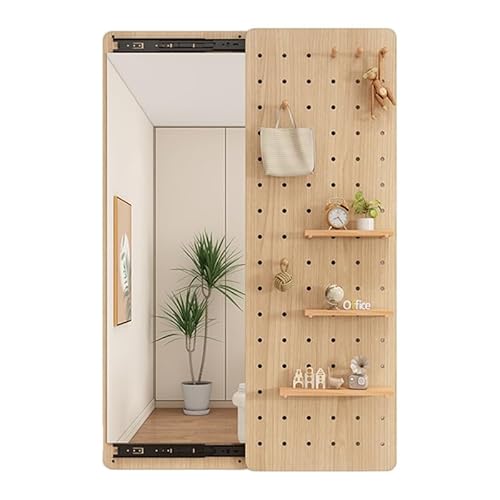 DRFGHK Stecktafel-Organizer-Set, modulare Display-Kombinationsplatte mit Spiegel, Wandhalterung, Aufbewahrung für Zuhause, Ornamente, Büro, Arbeitszimmer (braun, 50 x 150 cm) von DRFGHK