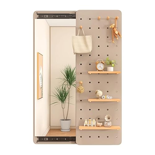 DRFGHK Stecktafel-Organizer-Set, modulare Display-Kombinationsplatte mit Spiegel, Wandhalterung, Aufbewahrung für Zuhause, Ornamente, Büro, Arbeitszimmer (grau, 40 x 120 cm) von DRFGHK