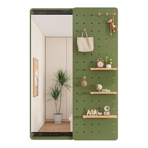 DRFGHK Stecktafel-Organizer-Set, modulare Display-Kombinationsplatte mit Spiegel, Wandhalterung, Aufbewahrung für Zuhause, Ornamente, Büro, Arbeitszimmer (grün, 50 x 150 cm) von DRFGHK