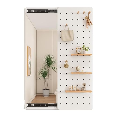 DRFGHK Stecktafel-Organizer-Set, modulare Display-Kombinationsplatte mit Spiegel, Wandhalterung, Aufbewahrung für Zuhause, Ornamente, Büro, Arbeitszimmer (weiß, 50 x 150 cm) von DRFGHK