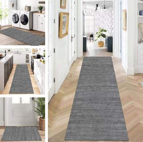 DRFGHK Vintage Grau Abstrakt Läufer Teppich 90x150cm - Waschbar rutschfest Küche Flur Bereich für Wohnzimmer Schlafzimmer & Korridor Meterware Anpassbar Größe DRFGHK Vintage Grau Abstrakt Läufer Teppich 90x150cm - Waschbar rutschfest Küche Flur Bereich für Wohnzimmer Schlafzimmer & Korridor Meterware Anpassbar Größe von DRFGHK