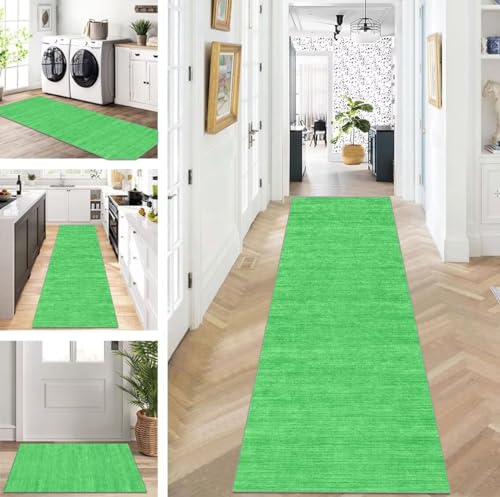 DRFGHK Vintage Grün Waschbarer Läufer Teppich 80 x 450cm - rutschfest Flur Küche Wohnzimmer Schlafzimmer Stilvoller Korridor Teppich Meterware Anpassbar Länge DRFGHK Vintage Grün Waschbarer Läufer Teppich 80 x 450cm - rutschfest Flur Küche Wohnzimmer Schlafzimmer Stilvoller Korridor Teppich Meterware Anpassbar Länge von DRFGHK