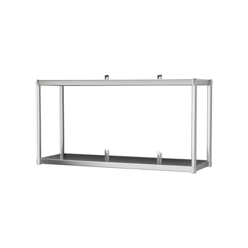 DRFGHK Wandregale aus Edelstahl, Organisationsregal für Wandmöbel, Robustes, schwebendes Lagerregal zur Hängemontage die Küche in Restaurants, Bars, zu Hause (Farbe: Silber, Größe: 120 x 35 40 cm) von DRFGHK