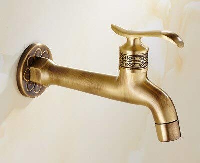 Dekorativer Messing-Wasserhahn für den Außenbereich, Garten, Bibcock Wasserhahn, Antik Retro Badezimmer Waschmaschine Balkon Mop Armaturen Luxus Dekorativer Messing-Wasserhahn für den Außenbereich, Garten, Bibcock Wasserhahn, Antik Retro Badezimmer Waschmaschine Balkon Mop Armaturen Luxus von DRFGHK