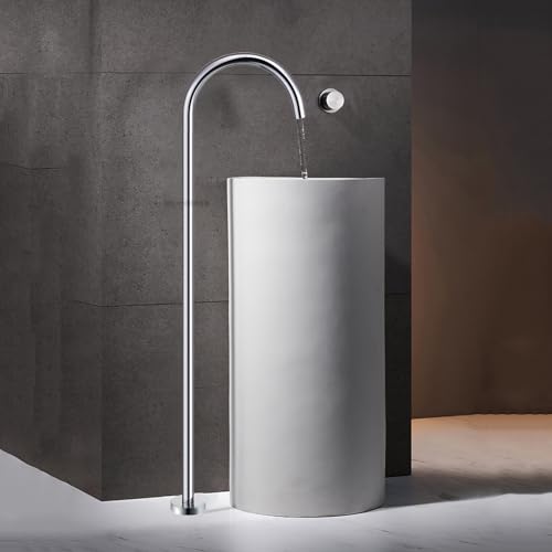 Freistehende Wannenarmaturen, verdeckter Einzelhandgriff, Stand-Alone-Wasserhahn, Bodenmontage, verchromt Freistehende Wannenarmaturen, verdeckter Einzelhandgriff, Stand-Alone-Wasserhahn, Bodenmontage, verchromt von DRFGHK