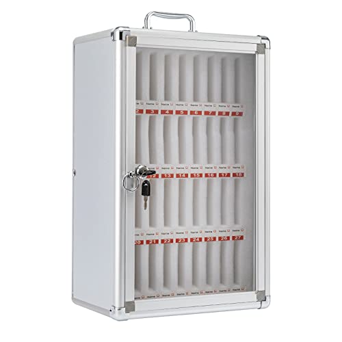 Handy-Schließfach aus Aluminiumlegierung mit 36 Steckplätzen, Handy-Schließfach für das Klassenzimmer, freistehender/an der Wand montierter Aufbewahrungsschrank für Handys mit Schloss, kann von Hand g von DRFGHK