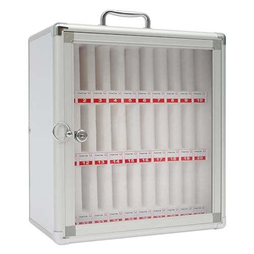 Handy-Schließfach mit 30 Steckplätzen, Handy-Aufbewahrungsschrank aus Aluminiumlegierung, freistehender und an der Wand montierter Handy-Aufbewahrungsschrank mit Schloss für das Büro, das Klassenzimme von DRFGHK