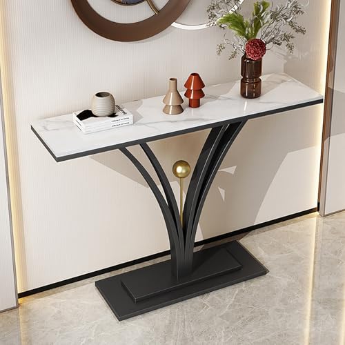 Konsolentisch, moderner Eingangsbereich, schmaler Sofatisch für Wohnzimmer und Flur, Kunstmarmor-Design Konsolentisch, moderner Eingangsbereich, schmaler Sofatisch für Wohnzimmer und Flur, Kunstmarmor-Design von DRFGHK