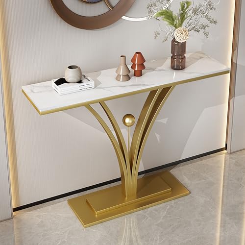 Konsolentisch, moderner Eingangsbereich, schmaler Sofatisch für Wohnzimmer und Flur, Kunstmarmor-Design Konsolentisch, moderner Eingangsbereich, schmaler Sofatisch für Wohnzimmer und Flur, Kunstmarmor-Design von DRFGHK