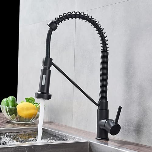 Küchenspüle Wasserhahn für Bar, Bauernhaus, kommerziell, Chrom (Schwarz a) von DRFGHK