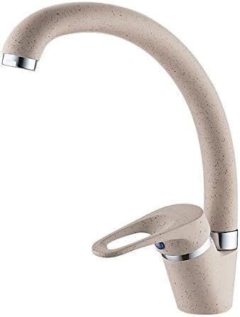 Küchenspüle Wasserhahn für Bar, Bauernhaus, kommerziell, mehrfarbig, moderner Stil, Kalt- und Warmwasserhahn, Einhandarmaturen, Schwarz-Weiß-Khaki(L5913k) von DRFGHK