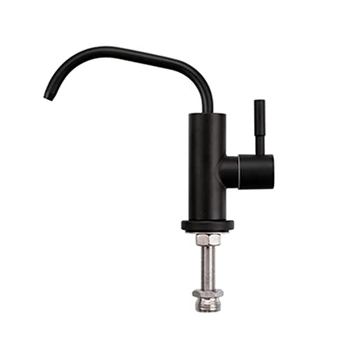 Küchenwasserfilter-Armaturen, Trinkhahn mit 360-Grad-Rotation, einzeln kalt für Spüle, schwarz Küchenwasserfilter-Armaturen, Trinkhahn mit 360-Grad-Rotation, einzeln kalt für Spüle, schwarz von DRFGHK