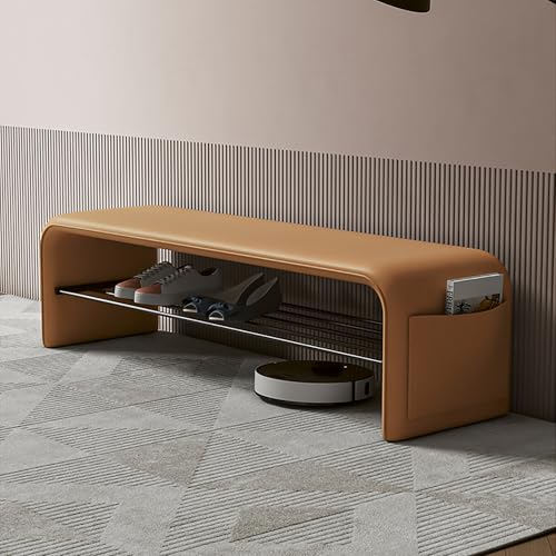 Mid Century Moderne orange gepolsterte Bank für Eingangsbereich und Wohnzimmer, kurze Höhe, Mid-Century-Stil, armloses Design Mid Century Moderne orange gepolsterte Bank für Eingangsbereich und Wohnzimmer, kurze Höhe, Mid-Century-Stil, armloses Design von DRFGHK