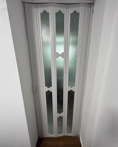 PVC-Falttür mit Holzmaserung und Aluminiumrahmen, faltbares Sichtschutzgitter für Flur, Badezimmer, Schrank, Küche, magnetische Falttüren PVC-Falttür mit Holzmaserung und Aluminiumrahmen, faltbares Sichtschutzgitter für Flur, Badezimmer, Schrank, Küche, magnetische Falttüren von DRFGHK