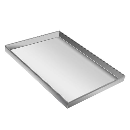 Rectangular Stainless Steel Tray, Portable Collection Tray for Air Conditioners, Thickened Water Without Drain, Universal Conditioning Systems (40 x 30 von DRFGHK
