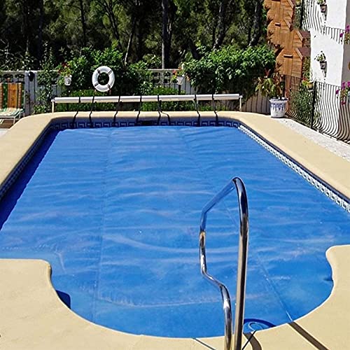 Robuste Poolabdeckung, verstärkte Ösen, 500 Mikron, oberirdisches Schwimmen, regendicht, staubdicht, regenfest, Solarabdeckung, rechteckig für Garten (Größe: 2 m x 3 m) von DRFGHK