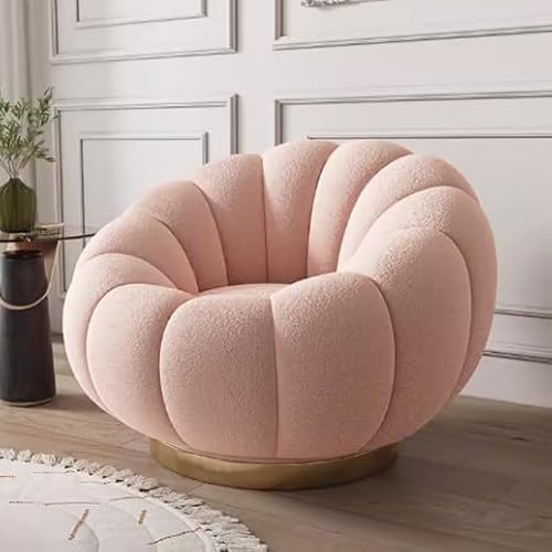 Rotating Accent Chair, Barrel Round Sofa Lounge Club Leisure Chair Durable and Not Easily Deformable with Golden Metal Legs for Living von DRFGHK