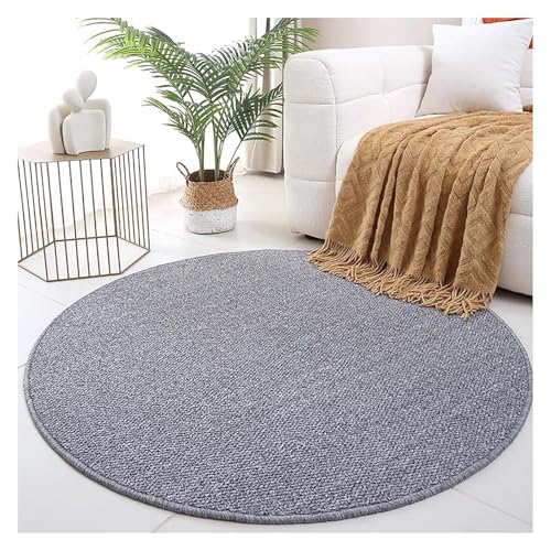 Runde Computer-Gaming-Stuhlmatte, geeignet für Teppichböden, rutschfester Untertischschutz (grau, 80 x 80 cm) von DRFGHK