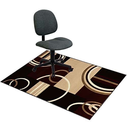 Rutschfeste Büro-Gaming-Stuhlmatte für Zuhause und Zimmer, Mehrzweck-Teppichschutz, Teppichboden, Hartböden, Niederflor-Schreibtisch von DRFGHK