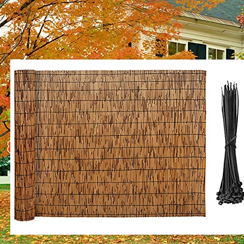 Schilfrohrschutz, natürliche Bambusrolle, Heimdekoration, Wand-Sichtschutzzaun, Pool-Pflanze für Hof, Garten, Balkon, 0,8 m bis 1,4 m hoch (Größe: 140 x 800 cm) von DRFGHK