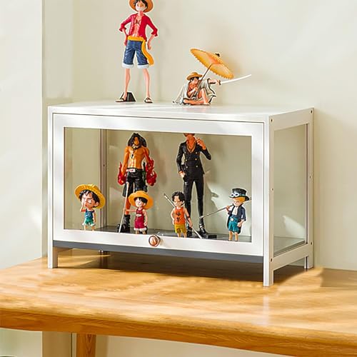 Showcase, Curiosity Cabinets with Glass Doors, Display Cabinet, Bamboo Storage Collection Display, Safe and Healthy, 60 x 32 40 cm, White von DRFGHK