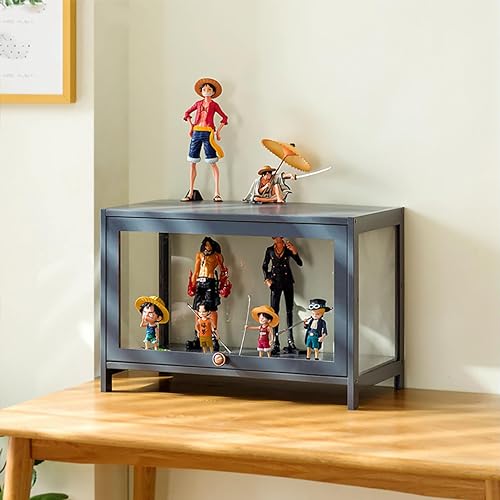 Showcase, Curiosity Cabinets with Glass Doors, Display Cabinet, Bamboo Storage Collection Display, Safe and Healthy, 80 x 32 40 cm, Grey Showcase, Curiosity Cabinets with Glass Doors, Display Cabinet, Bamboo Storage Collection Display, Safe and Healthy, 80 x 32 40 cm, Grey von DRFGHK