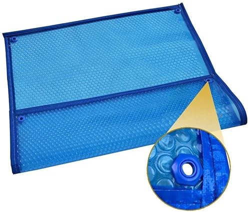 Solar-Poolheizungsabdeckung, UV-Schutz, Luftpolsterfolie, Wärmedämmung, Schwimmabdeckung, wasserdicht, staubdicht, blau, für oberirdische Pools (4 m x 7 m) von DRFGHK