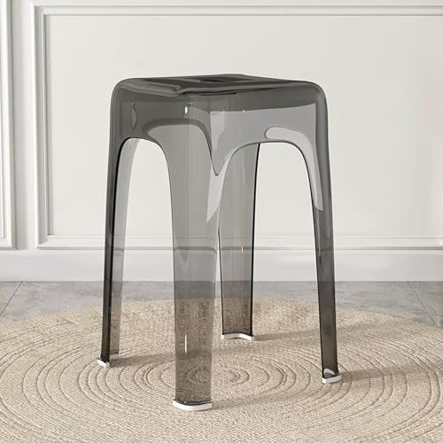 Stackable Acrylic Dining Chairs for Restaurants and Schools - Clear Backless Stools Space Saving Ideal Parties Stackable Acrylic Dining Chairs for Restaurants and Schools - Clear Backless Stools Space Saving Ideal Parties von DRFGHK