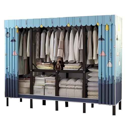 Tragbarer Kleiderschrank aus Stahl – faltbare temporäre Aufbewahrungslösung für Wohnzimmer, übergroß, platzsparend, funktionales Design Tragbarer Kleiderschrank aus Stahl – faltbare temporäre Aufbewahrungslösung für Wohnzimmer, übergroß, platzsparend, funktionales Design von DRFGHK