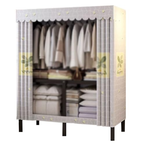 Tragbarer Kleiderschrank aus Stahl – faltbare temporäre Aufbewahrungslösung für Wohnzimmer, übergroß, platzsparend, funktionales Design von DRFGHK