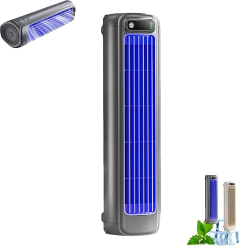 Tragbarer Luftkühler, 4-in-1 Mini-Kühler mit 3 Windgeschwindigkeiten & RGB 7 LED-Licht 700 ml Wassertank 2-6H Timer, Conditioner für Zuhause, Büro, Schlafzimmer [Energieklasse A+] von DRFGHK
