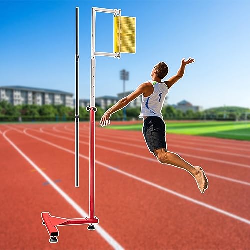 Vertikaler Stadion-Springtrainer mit Reset-Stange, professioneller Fitness-Springfähigkeitstester, bodenstehendes Höhenmessgerät (Farbe: Gelb, Größe 1,7 m - 3,2 m) von DRFGHK