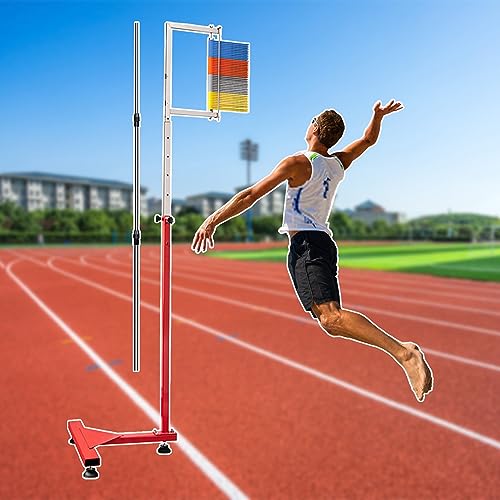 Vertikaler Stadion-Springtrainer mit Reset-Stange, professioneller Fitness-Springfähigkeitstester, bodenstehendes Höhenmessgerät (Farbe: bunt, Größe 1,4 m - 3 m) von DRFGHK