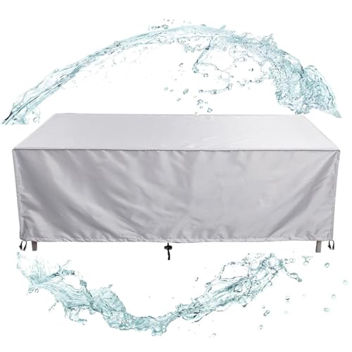 Wasserdichte, robuste 420D-Gartenmöbelabdeckungen für Terrassen-Sektionssofa-Set, 213 x 132 70 cm, rechteckige Abdeckung Tisch, Garten, Esszimmerstühle, schützen Sie Ihre Gartenmöbel vor Regen von DRFGHK