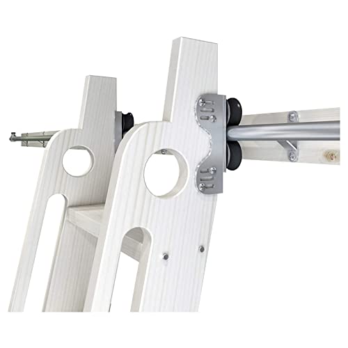 DRFGNF Hardware-Kit für einziehbare Bibliotheksleiter mit Gleitschiene, Bodenrolle im Scheunenstil für das Home Office im Lieferumfang enthalten DRFGNF Hardware-Kit für einziehbare Bibliotheksleiter mit Gleitschiene, Bodenrolle im Scheunenstil für das Home Office im Lieferumfang enthalten von DRFGNF