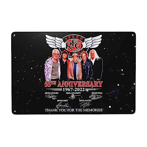 DRFTGV REO Rock Band Speedwagon Metall-Blech-Dekoration Schild Kunst Plakette Poster Vintage Kunst Wanddekoration Geschenk Outdoor Garten 20,3 x 30,5 cm DRFTGV REO Rock Band Speedwagon Metall-Blech-Dekoration Schild Kunst Plakette Poster Vintage Kunst Wanddekoration Geschenk Outdoor Garten 20,3 x 30,5 cm von DRFTGV