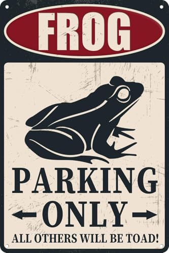 DRFYVZ Frosch Parking Only Blechschild Frosch Wanddekoration Vintage Frosch Zimmer Schilder Lustiger Frosch All Other Will Be Toad Schild Cool Stuff Frosch Schild Retro Frosch Kreuzung Metall DRFYVZ Frosch Parking Only Blechschild Frosch Wanddekoration Vintage Frosch Zimmer Schilder Lustiger Frosch All Other Will Be Toad Schild Cool Stuff Frosch Schild Retro Frosch Kreuzung Metall von DRFYVZ