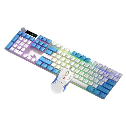 DRHTDXEJ Ergonomische Tastatur mit 104 Tasten und Hintergrundbeleuchtung und mechanischen Schaltern für Zuhause und Büro von DRHTDXEJ