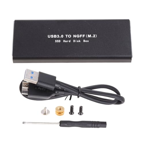 DRHTDXEJ Für M.2 auf USB 3.1 SSD-Gehäuse, Aluminium, USB 3.1 Gen 1 Typ C auf B, für Schlüssel für M.2 SSD-Festplatte, 10 Gbit/s von DRHTDXEJ