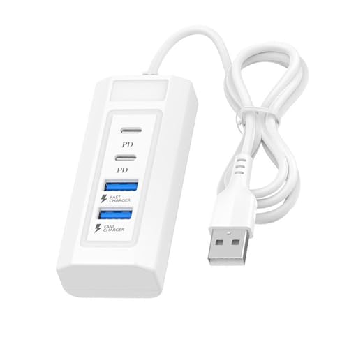 DRHTDXEJ Tragbarer USB-Adapter mit 2 USB-Anschlüssen Ladestation zum gleichzeitigen Aufladen mehrerer Geräte von DRHTDXEJ