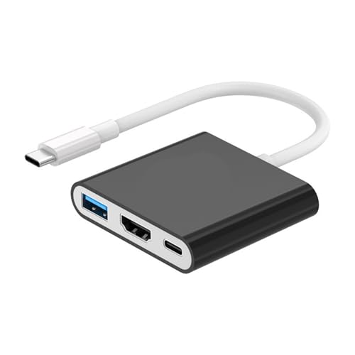 DRHTDXEJ USB-C-auf-HDTV-Adapter mit USB-3.0-Anschluss, tragbarer HDTV-Adapter, Dockingstation für Spielekonsole, Zubehör, Dockingstation von DRHTDXEJ