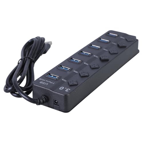 Fast Speed USB-3.0-Adapter-Splitter mit 7 Anschlüssen, separate Stromsteuerungen für Computer und mobile Festplatten, weit verbreitet von DRHTDXEJ